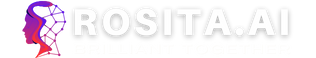 Rosita.ai logo mixed white text and colored icon